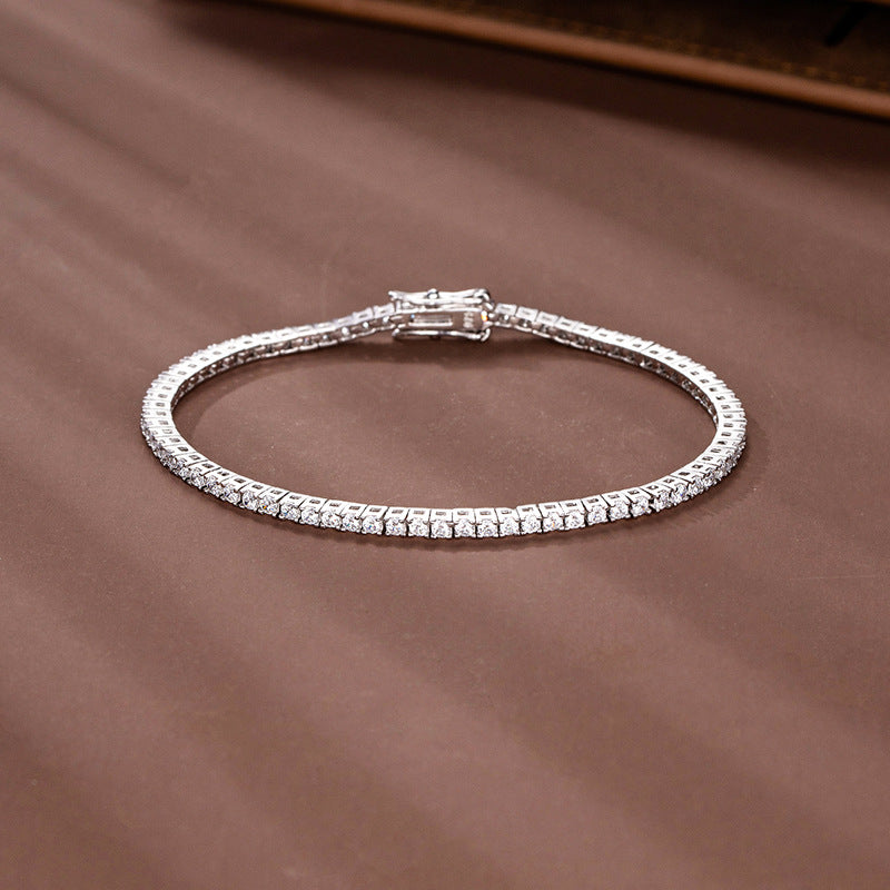 Damen-Diamant mit hohem Kohlenstoffgehalt für Design-Sterlingsilber-Armbänder