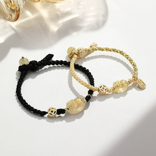 Men's Rutilated Quartz Pi Carrying Strap Jewelry Gift Bracelets