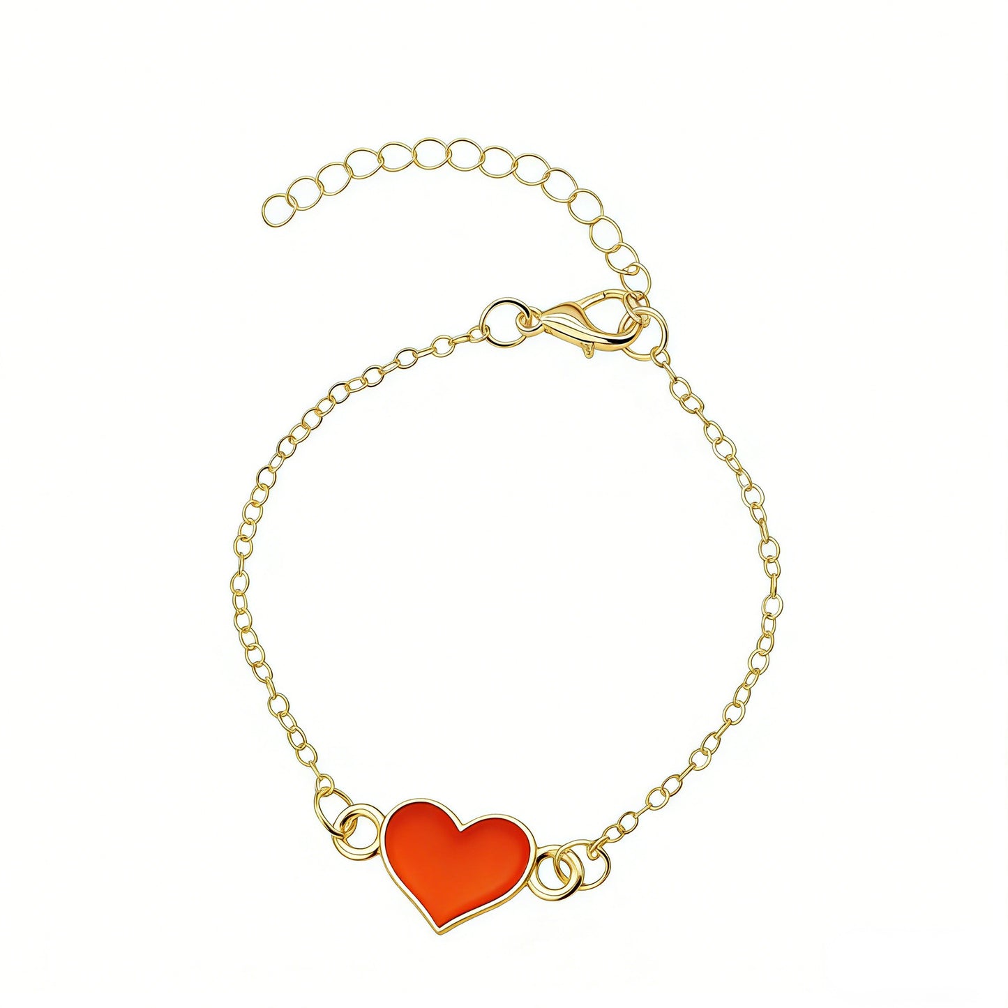 Party Simple Heart Fresh Sweet Paint Peach Bracelets