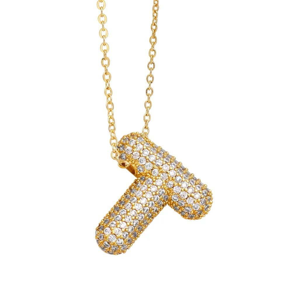 Bubble Balloon Letter English Female Graceful Pendants