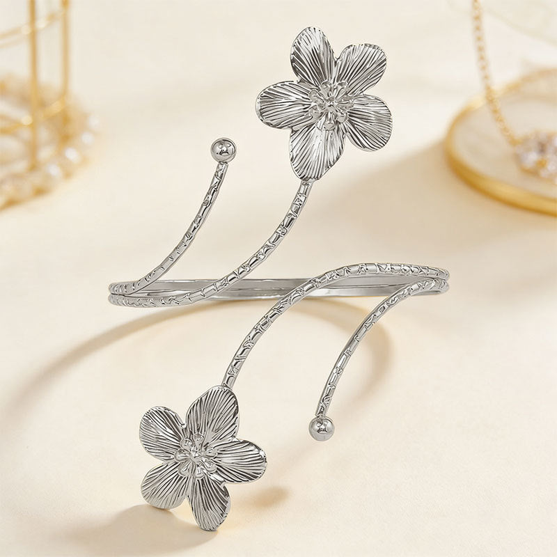Armband Small Flower Dripping Oil Powder White Green Bracelet