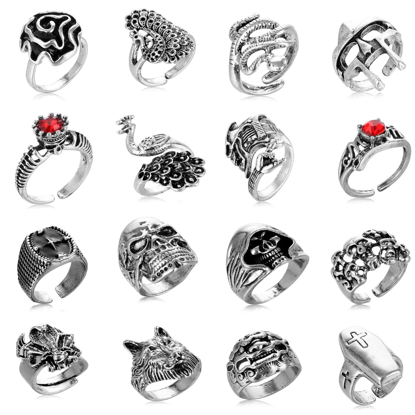 Fashion Retro Distressed Temperament Trend Alloy Ring