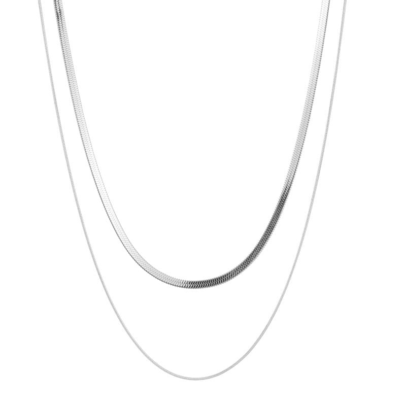 Snake Bones Chain Flat Female Clavicle Fashion Personality Short Kendall Necklace
