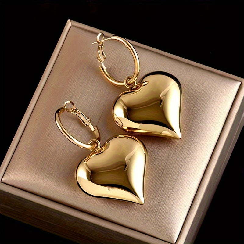 Heart Female Exaggerated Personalized Simple Face Ear Buckle
