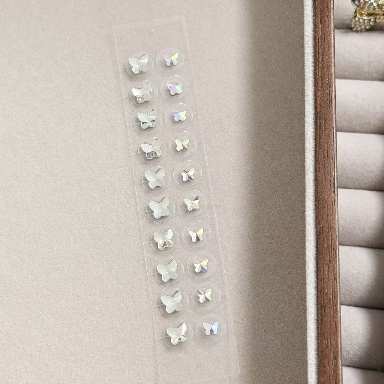 Transparent Crystal Auricular Point Sticker Beauty V-shaped Face Ear Clip