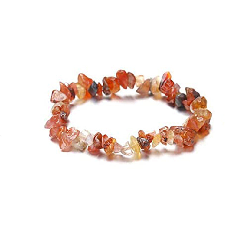 Bracelets de gravier en cristal naturel de yoga en pierre colorée pour femmes