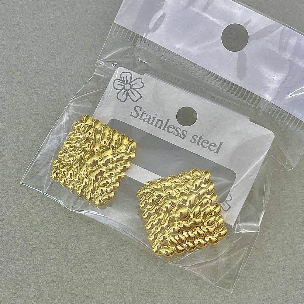 High-grade Fashionable Personalized Starfish Geometric Heart Shape Stud Earrings
