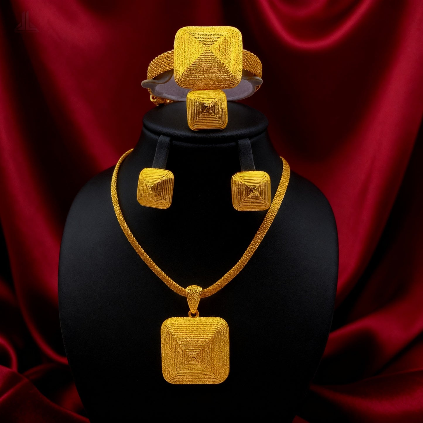 Glamorous Graceful Indian Gold-plated African Bride Jewelry Set