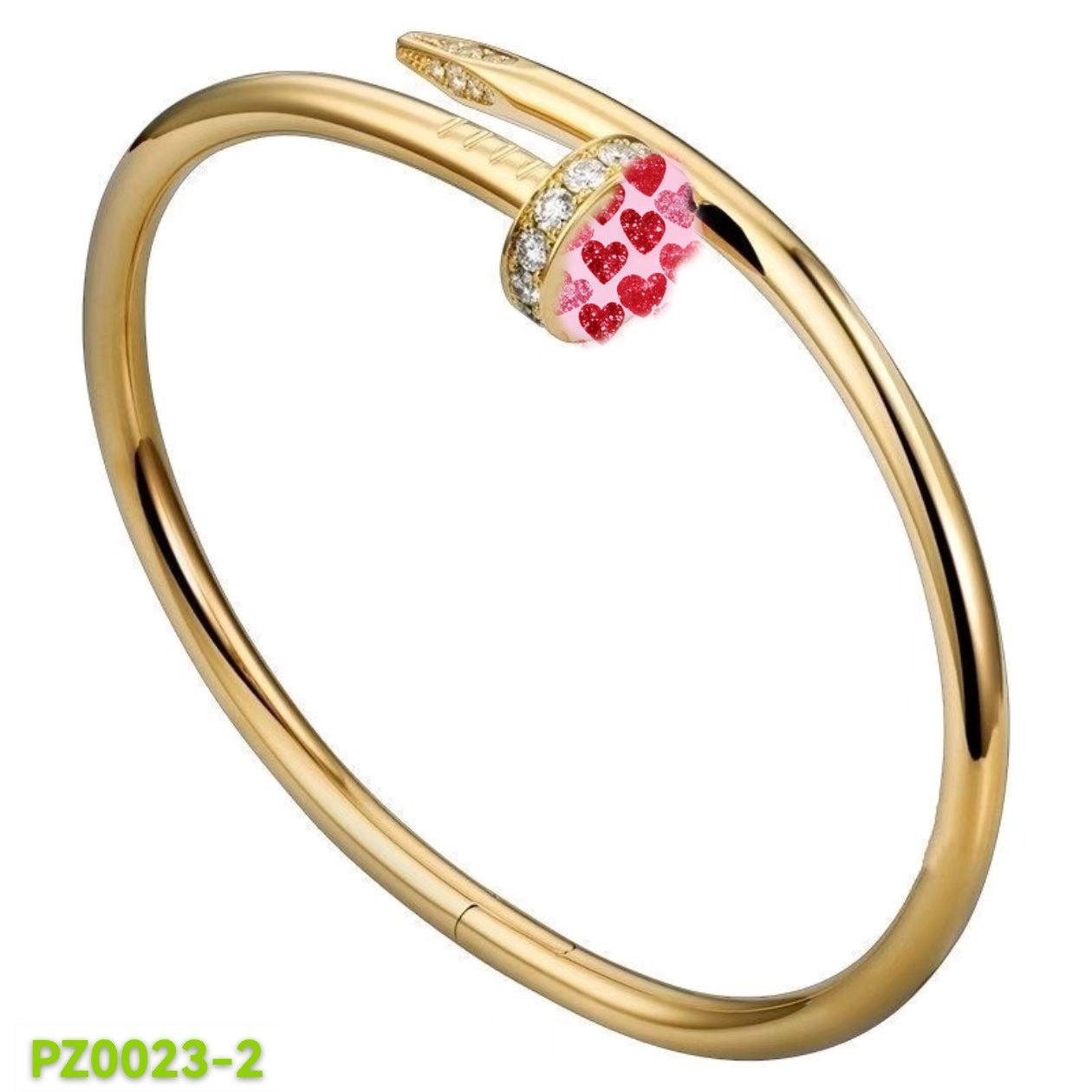 Women's Steel Not Easy To Fade Diamond Nail Bracelet
