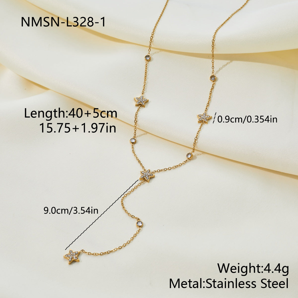 Stainless Steel Gentle Star Zircon Words Niche Bracelets
