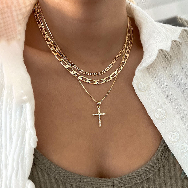 Ornament Mix And Match Cross Chain Necklaces