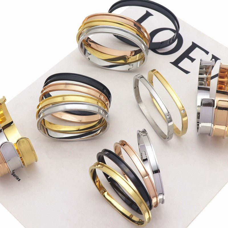 Stainless Steel Groove Veneer Setting Unpacking Old Bracelets
