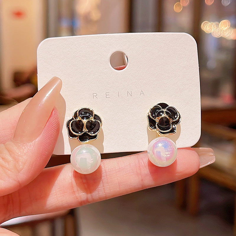 Women's Needle Fresh Flower For Mori Temperamental Stud Earrings