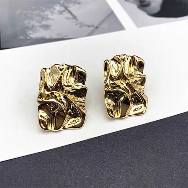 Women's Design Sense Geometric Square Ear High Earrings