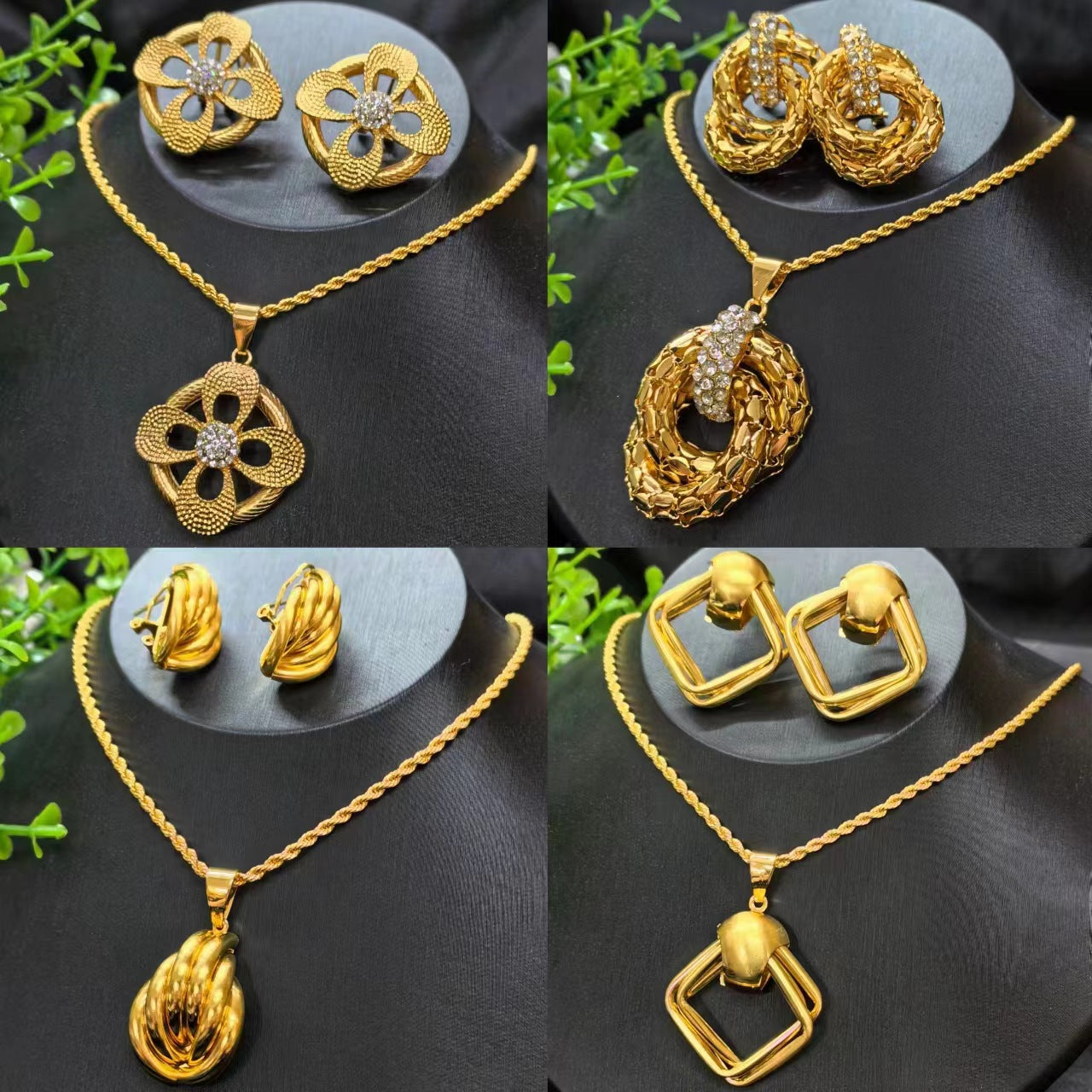 Bridal Ancient French Gold Nigeria Female Jewelry Set