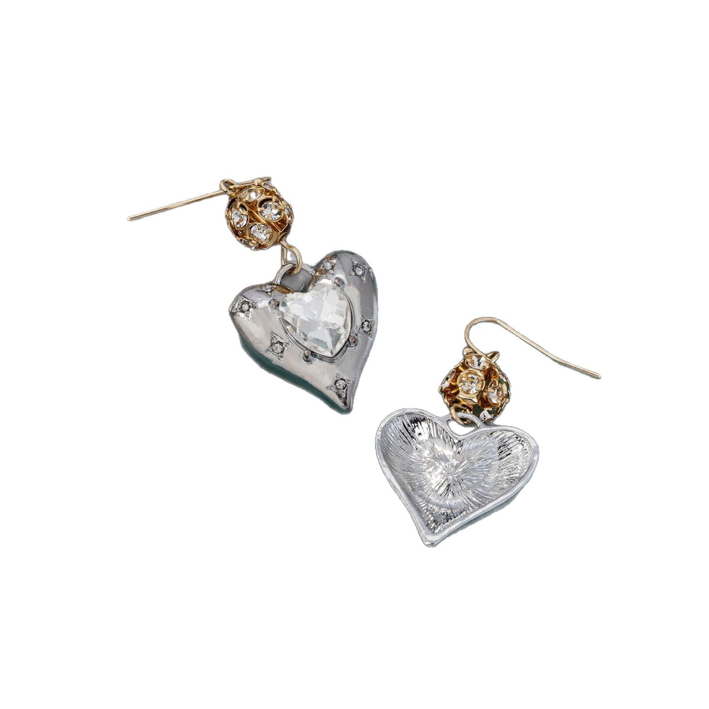 Niche Style Love Heart Cold Trendy Personality Exquisite Ear Clip