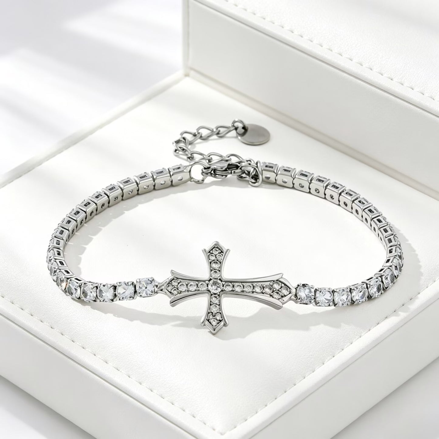 Women's & Men's High-grade Diamond Cross Copper Zircon Fashion Bracelets