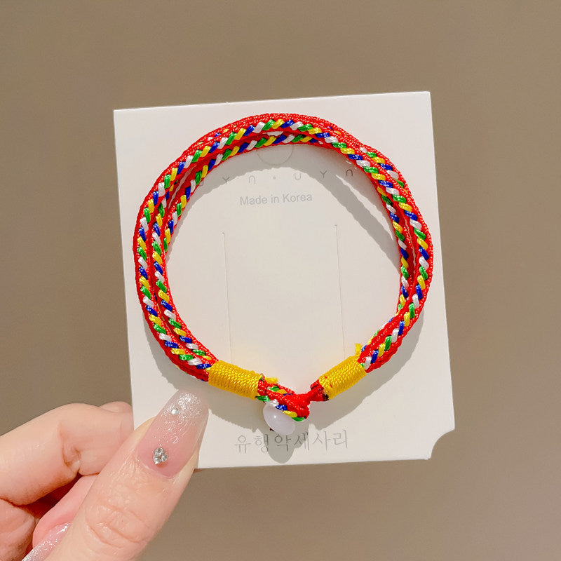 Children's Dragon Boat Festival Colorful Rope Small Hand-woven Line Carrying Strap Bracelet