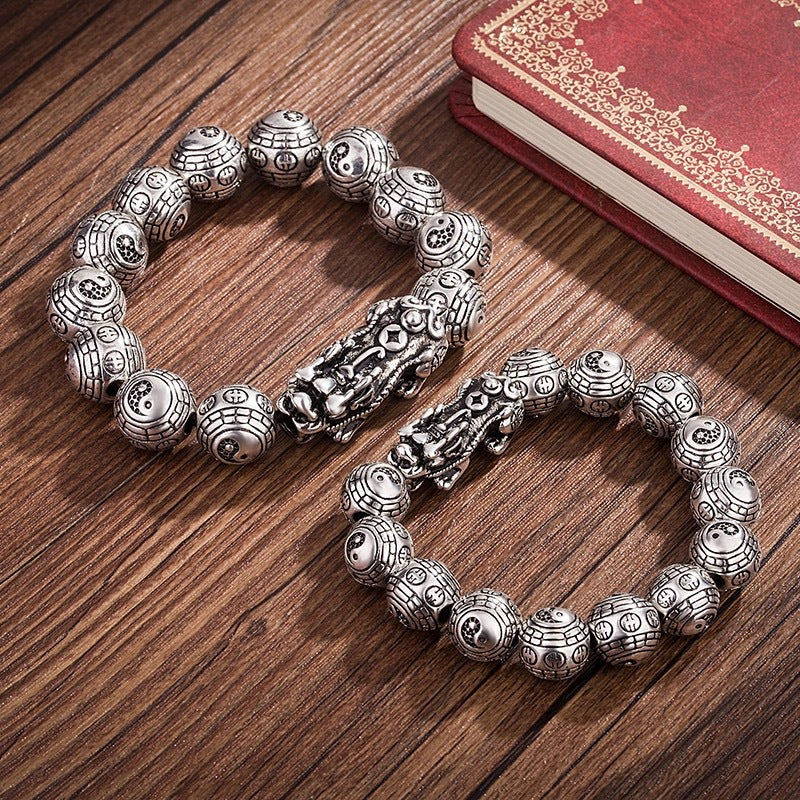 Bracelets en argent thaïlandais pour femmes et hommes et chapelet