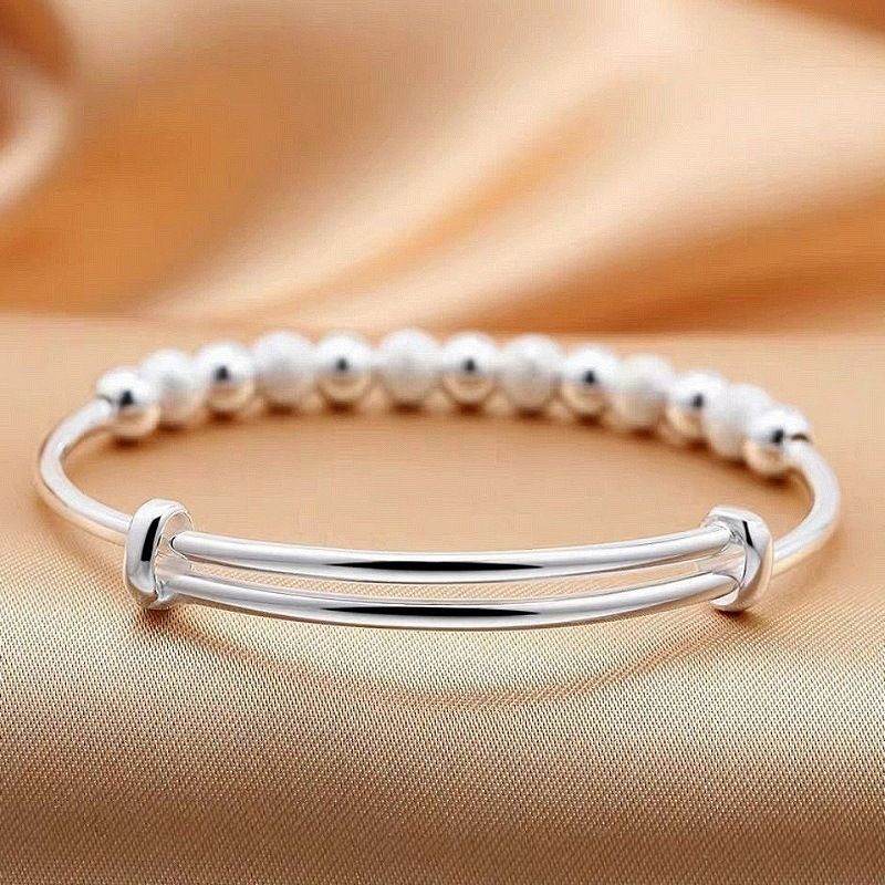 Women's Live Transfer Beads Sier-plated Fashion Light Bracelets