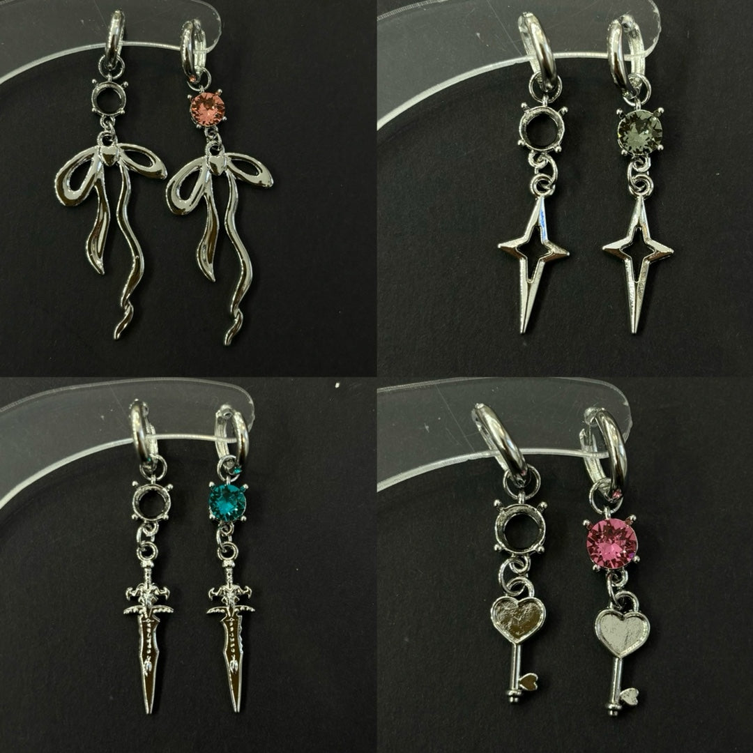 Glamorous Popular Round Bow Holder Pairs Earrings