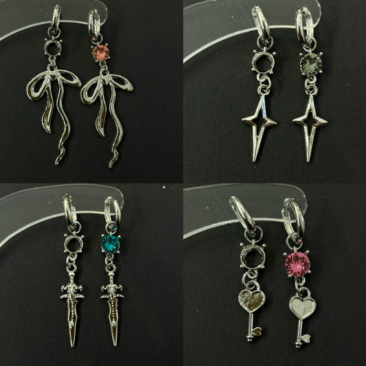 Glamorous Popular Round Bow Holder Pairs Earrings