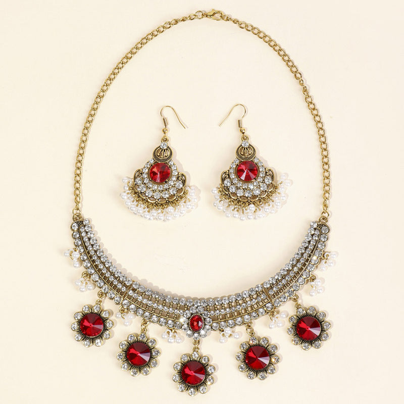 Indian Ethnic Style Vintage Gemstone Beads 2 Necklaces