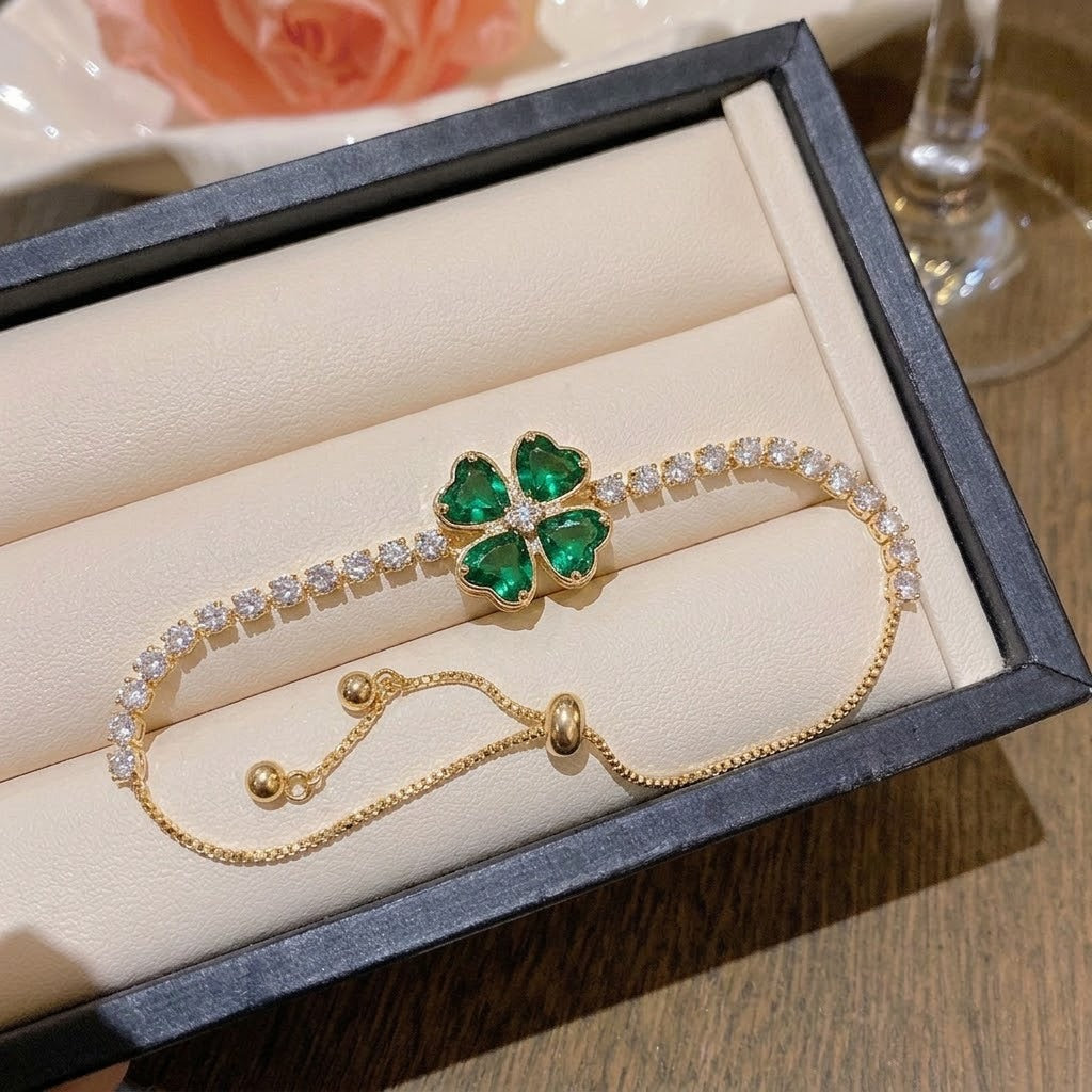 Rotating Degree Rotation Heart-shaped Zircon Clavicle Rings