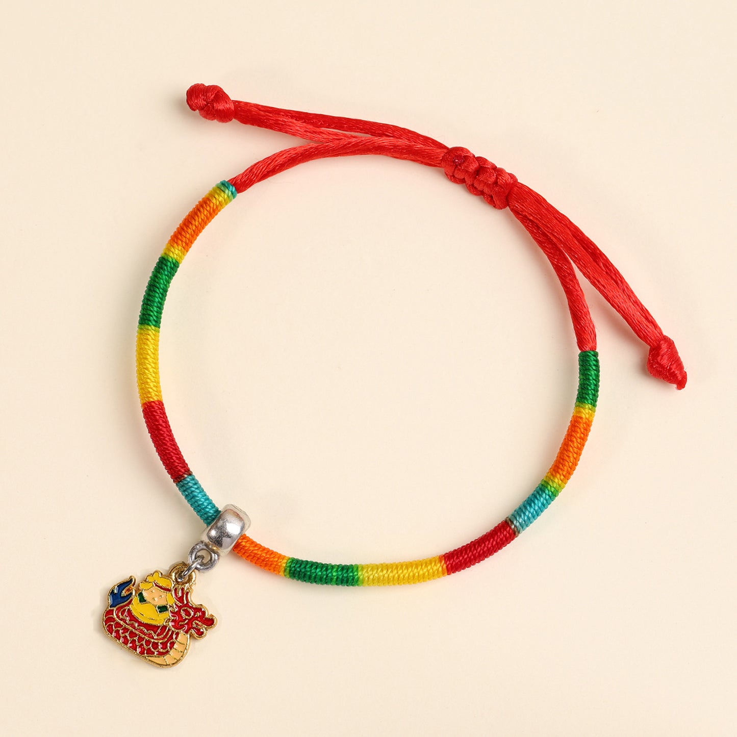 Children's Colorful Braided Rope Alloy Small Dragon Boat Festival Hand-woven Bracelets