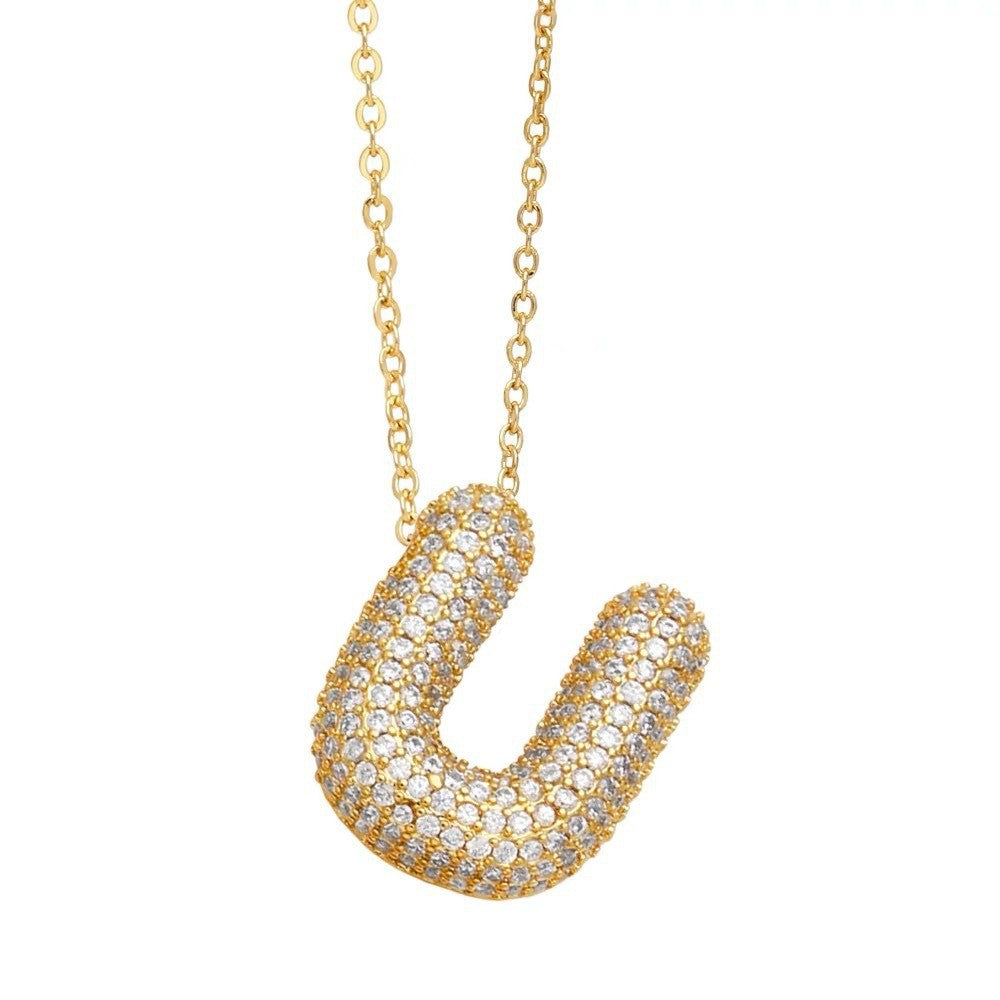 Bubble Balloon Letter English Female Graceful Pendants