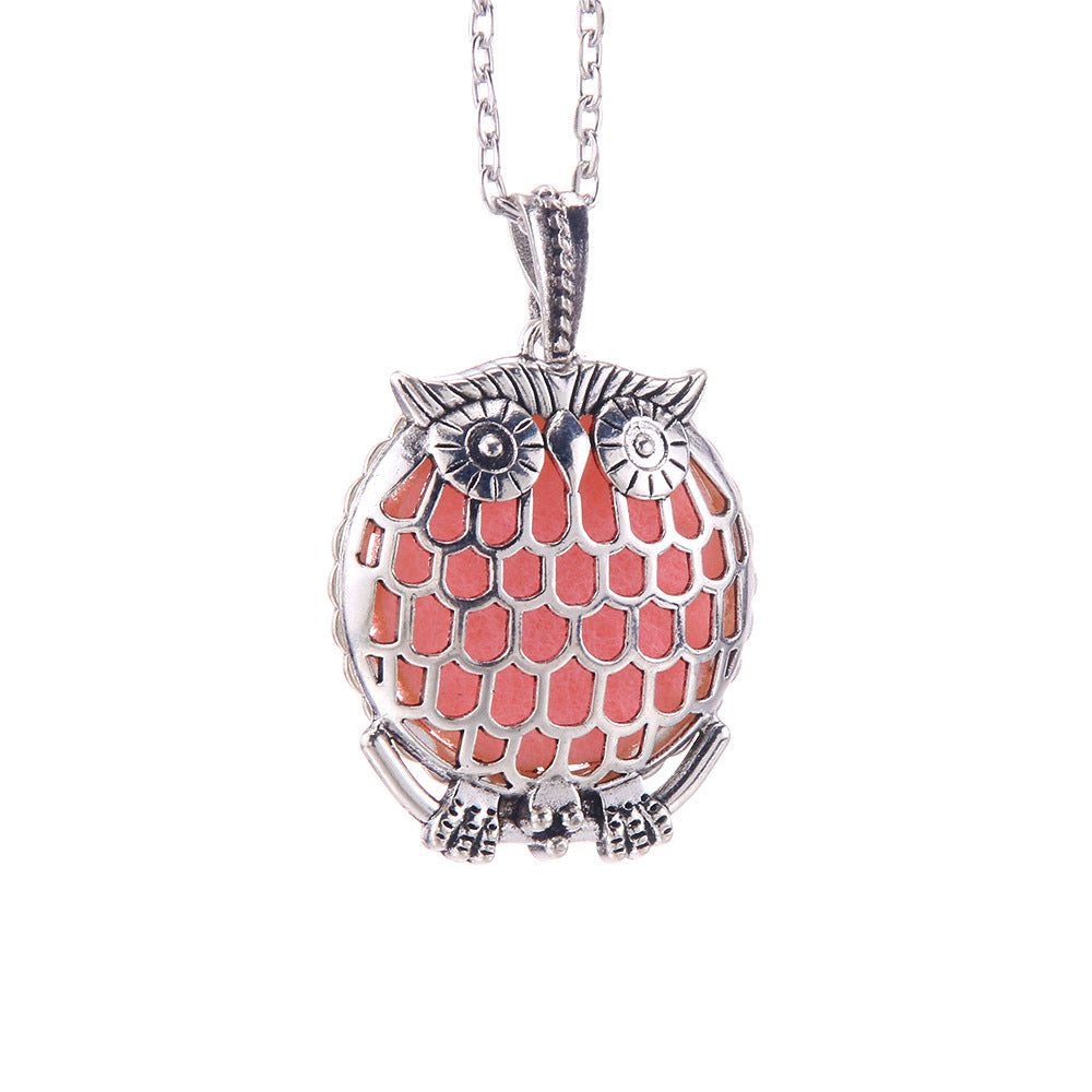 Hollow Lucky Tree Round Alloy Medal Charm Necklace