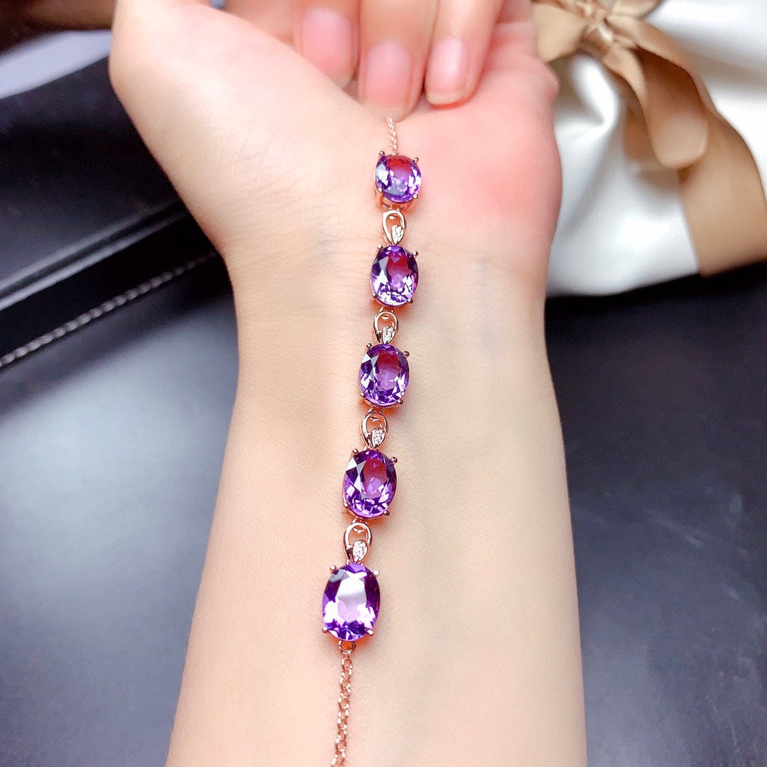 Colored Gems Female Design Full Diamond Bracelets