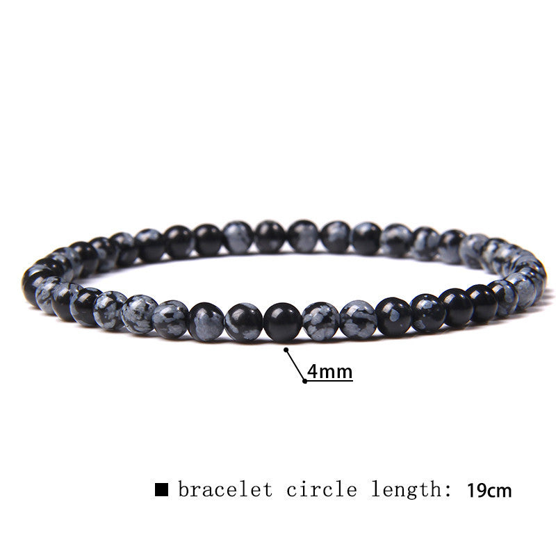 Women's Natural Stone Mini Energy Glossy Beads Bracelets