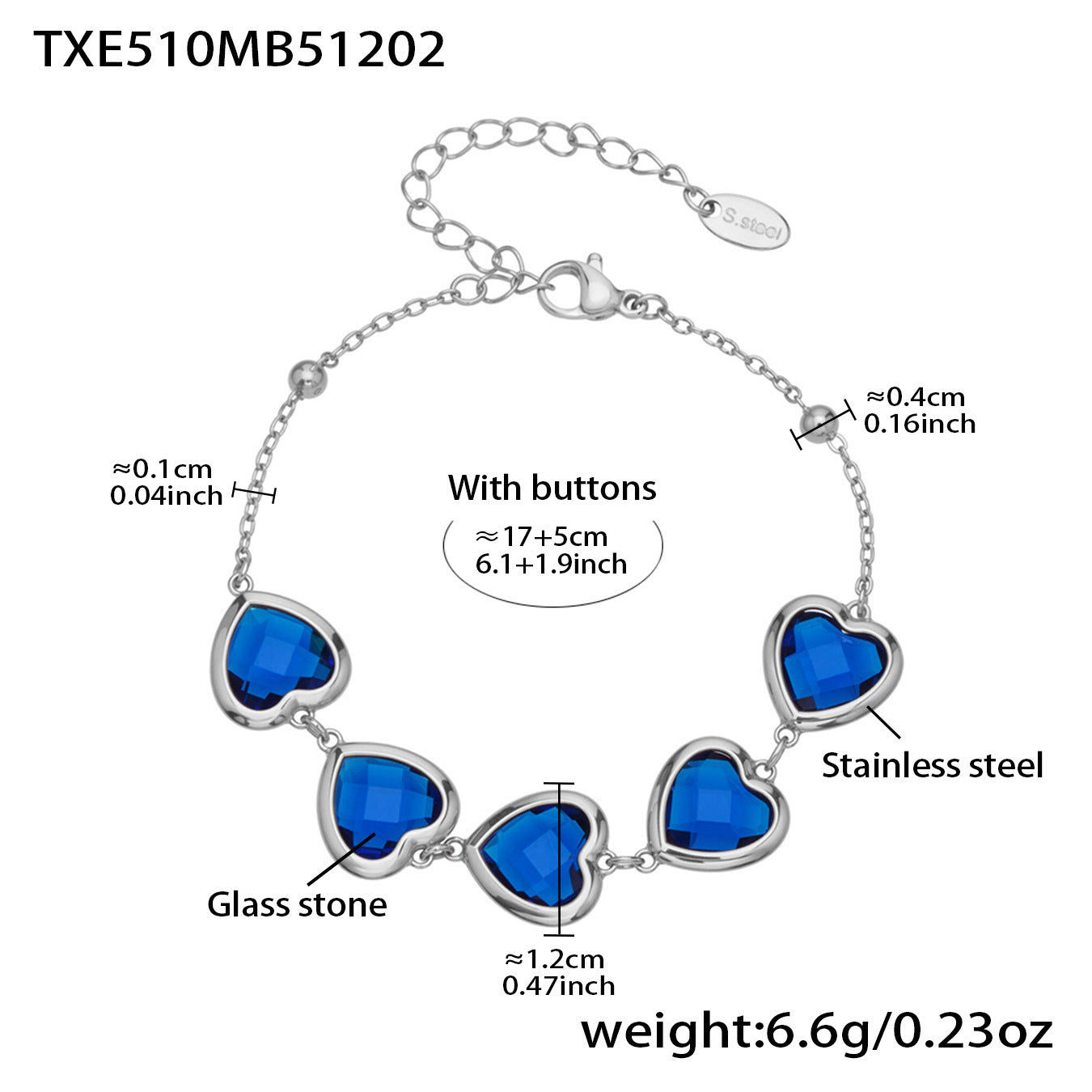 Cut Candy Color Heart-shaped Glass Stone Fashion Exquisite Stainless Rings