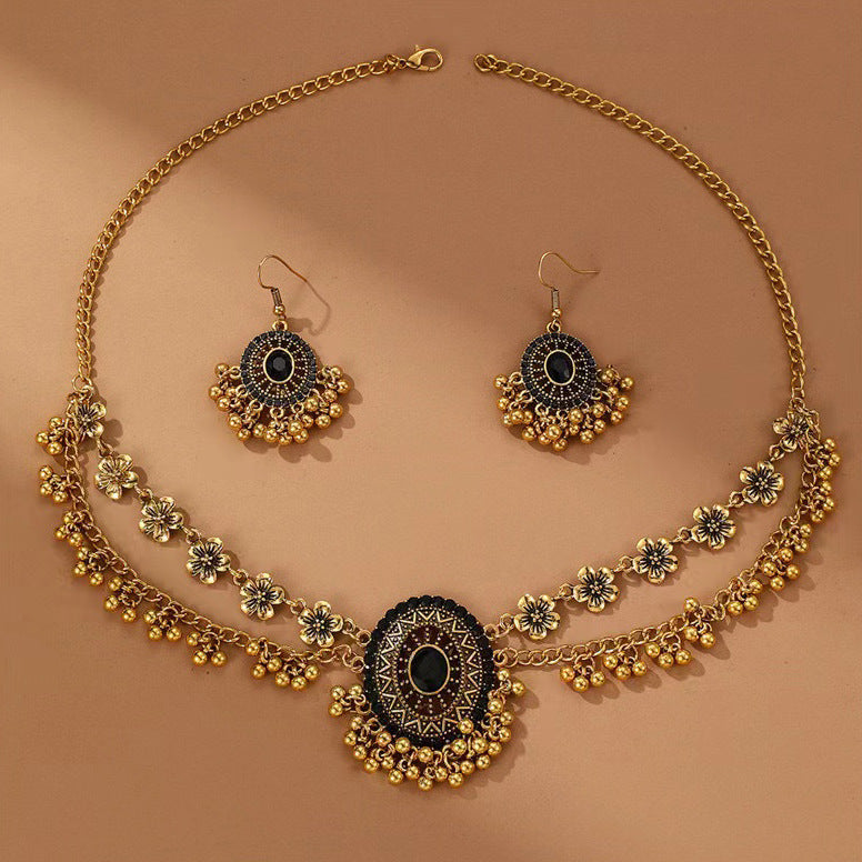 Indian Ethnic Style Vintage Gemstone Beads 2 Necklaces