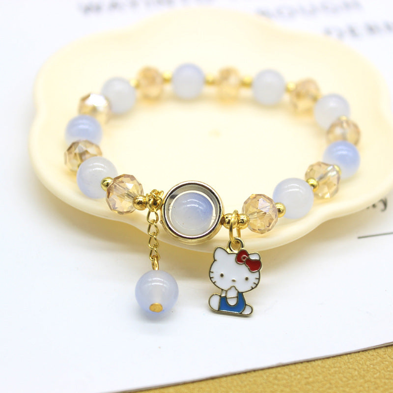 Ice Crystal Cartoon Jade Dog Clow Bracelets