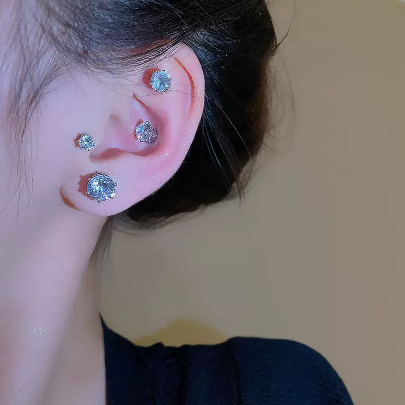 Men's One's Ears Magnetic Female Bone Pin Earrings