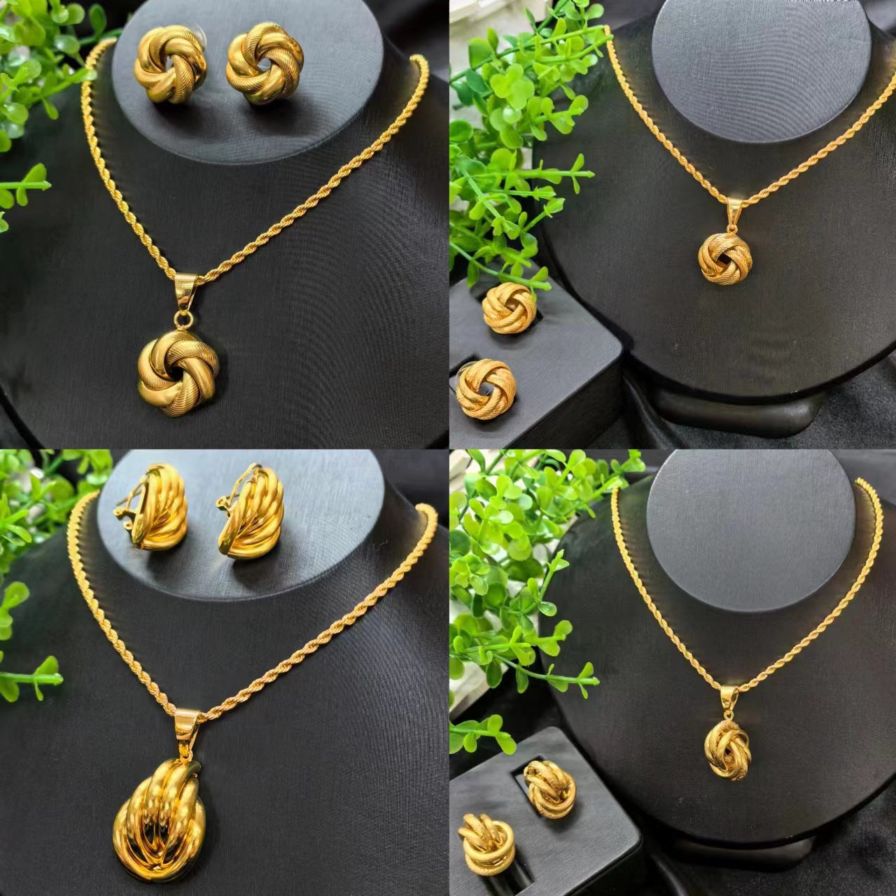 Bridal Ancient French Gold Nigeria Female Jewelry Set