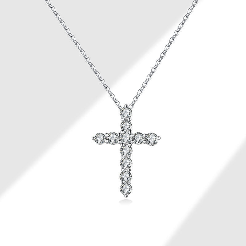 Women's Simple Light Cross Style Korean Elegant Mini Clavicle Chain Fashion Necklace