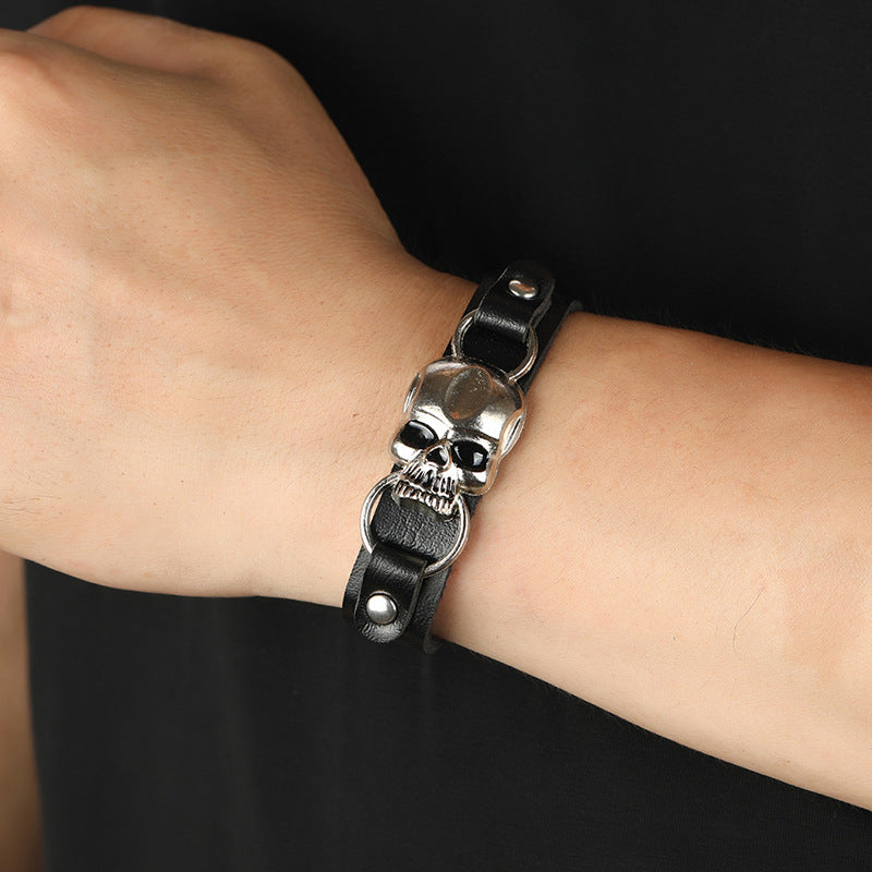 Skull Leather Personality Street Trend Ornament Bracelets