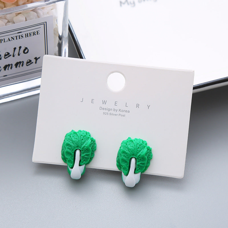 Children's Cute Vegetable Flower Korean Resin Ear Clip