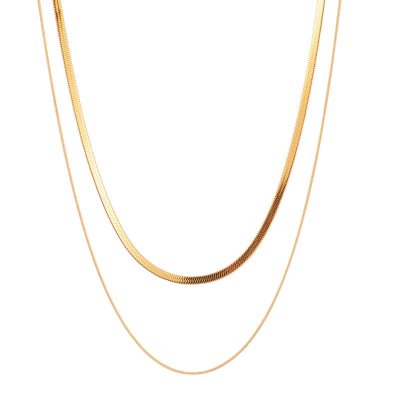 Snake Bones Chain Flat Female Clavicle Fashion Personality Short Kendall Necklace