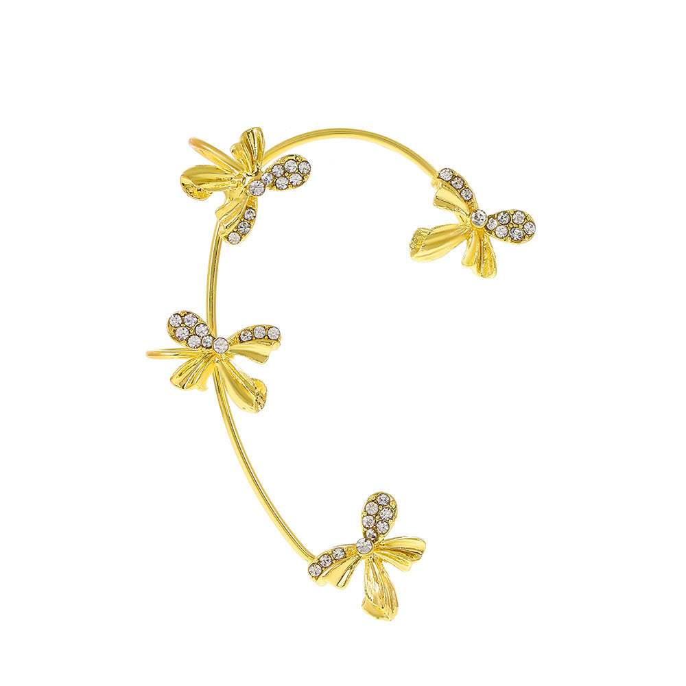 Cold Style Alloy Irregular Butterfly Ear Female Niche Personality Stud Earrings