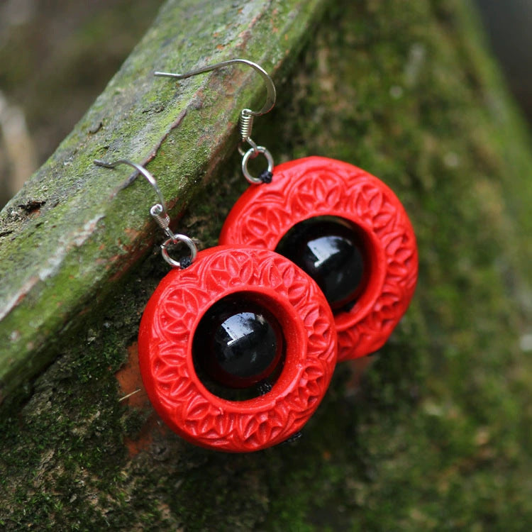 Bohemian Style Single Wear Peacock Fur Earrings