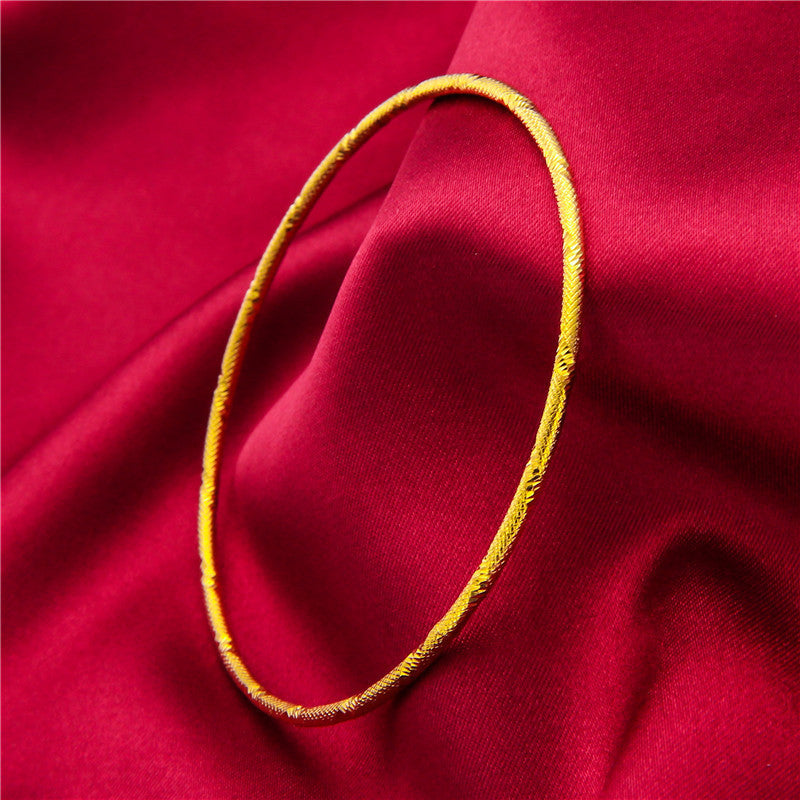 Gold-plated Female Vietnam Placer Gold Thin Thai Coil Bracelets