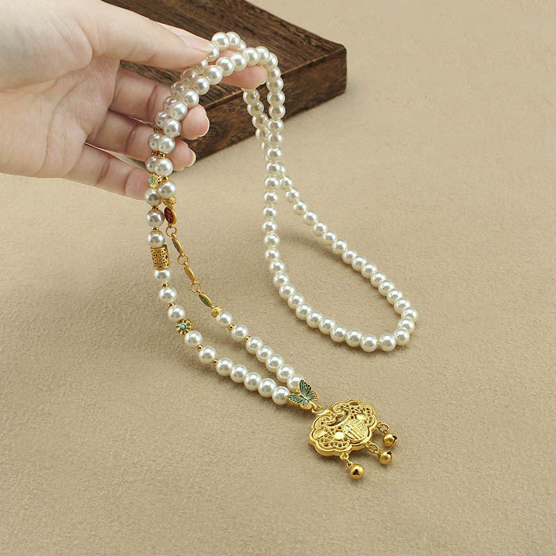 Ping An Imitation Pearl Female Han Costume Temperament Wild National Pendants