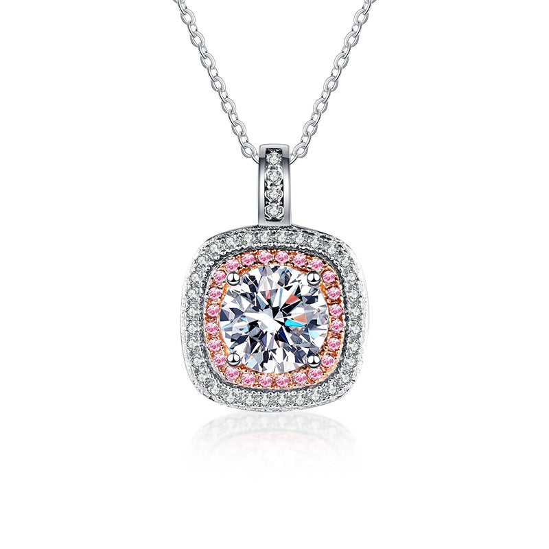 Women's Ornament Sterling Sier Full Diamond Simple Necklaces