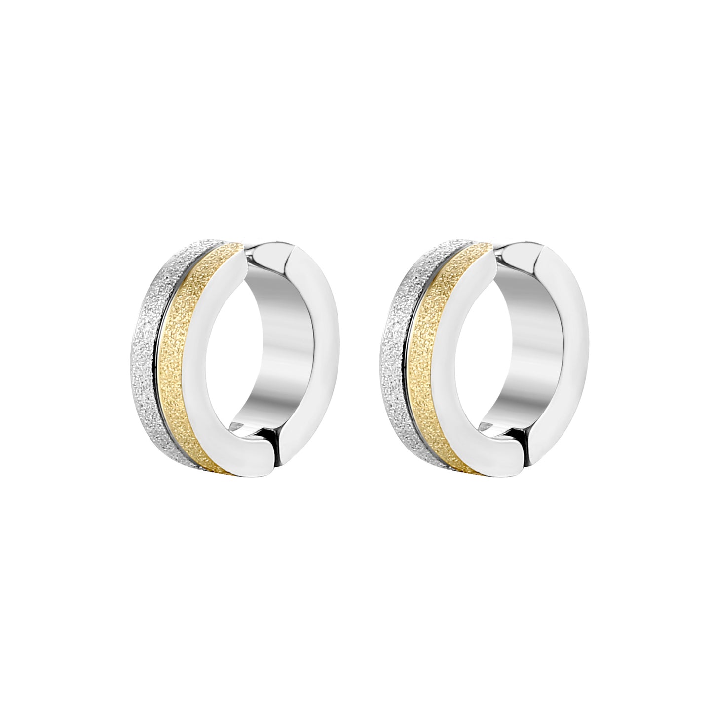 Women's & Men's Fashion Frosted Titanium Steel Ear Clips Personalized And Rings