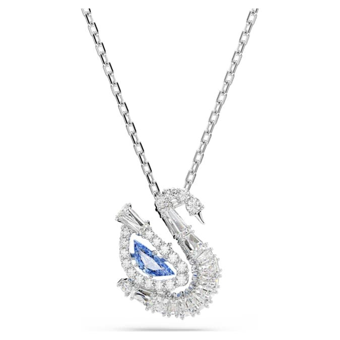 Gradient Swan For Featuring Crystal Accents Necklaces