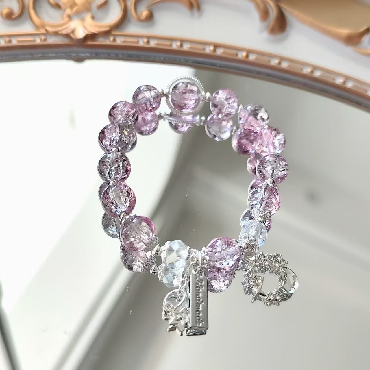 Moon Purple Glazed Female Design Sweet Cool Wind High Sense Bracelet